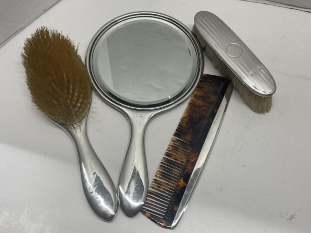 4pc Birks Sterling Silver Dresser Set - Hair