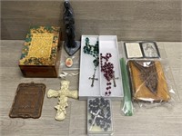 Religious Rosary’s, Sculpture, Bible & More