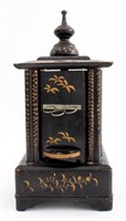 Japanese Meiji Black Lacquered Pipe Carousel