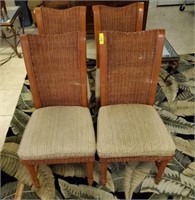 FOUR WICKER CHAIRS