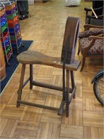 Vintage harness repair bench, 40" high x