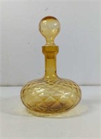 Vintage 1960's Amber Glass Genie Decanter Bottle