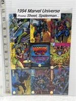 1994 Marvel Universe promo sheet