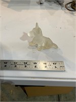 vintage frosted glass scottie dog figurine