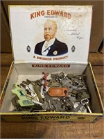 Cigar Box Full Of Keys and Keychains