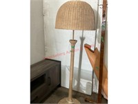 Vintage 1960's Rattan Floor Lamp