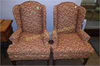 GROUP OF 2 CONTEMPORARY WINGBACK CHAIRS