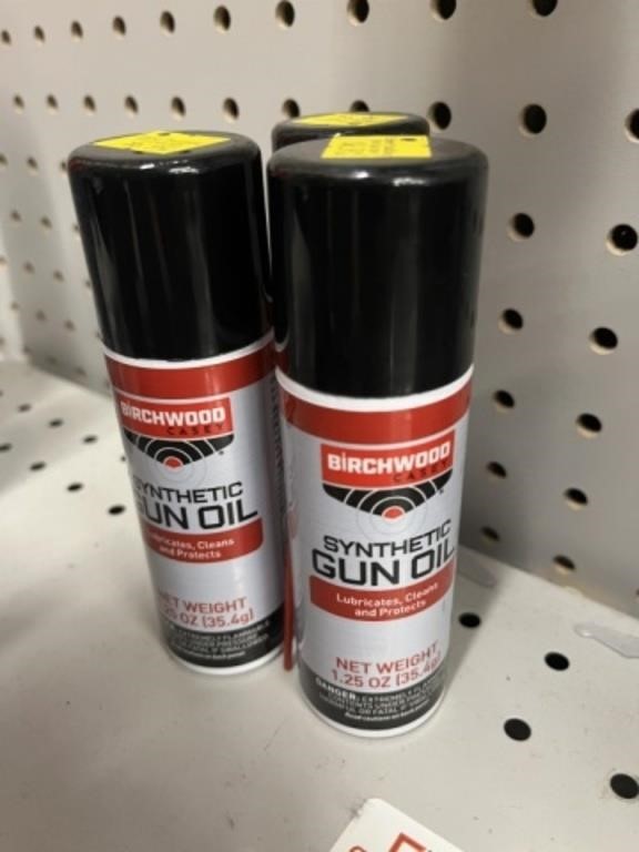 3 SMALL CANS SYNTHETIC GUN OIL