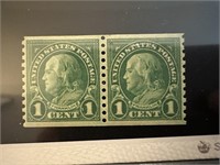 597 MINT NH PR P10 COIL 1923 FRANKLIN ISS STAMP