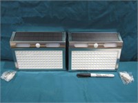A Pair Of 112 Leds Outdoor Solar Security Lights