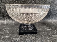 Beautiful Crystal Centerpiece with Black Foot