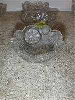 CUT GLASS SERVING BOWLS