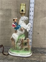 Roy Rogers Chalkware carnival lamp - chip on base