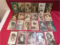 Early 1900's Lot 20 Pretty Ladies Photo Postcards