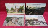 Early 1900's Lot 4 USA Scenic Postcards NY-Mich-MA