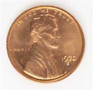 Coin 1970-S Small Date Lincoln Cent-Gem BU