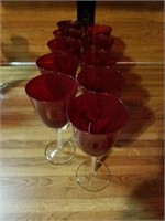 SET OF 10 RED WINE GLASSES