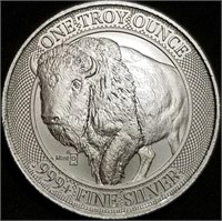 1 Troy Oz .999+ Fine Silver MintID Buffalo Round
