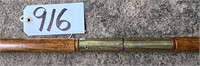 98" Wooden Pole w Brass Connectors