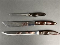 Cutco Vintage Knives 1021 — 1023 Swirl Handles