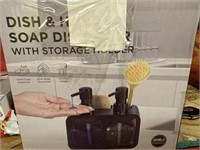 Dish & Hand Soap Dispenser with storage holder.