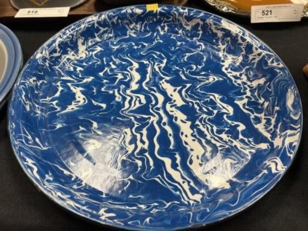 Blue Agate Swirl Plate