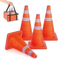4 Pack] 18'' Collapsible Traffic Safety Cones Or