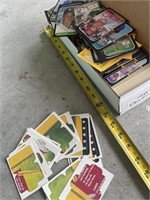 Box of baseball cardsI and puzzle cards