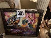 16x20" Oil (Bird) with 2" Frame