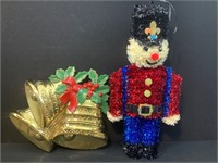 Gold Christmas Bells and Toy Soldier