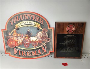 Firemans Prayer/ Metal Sign