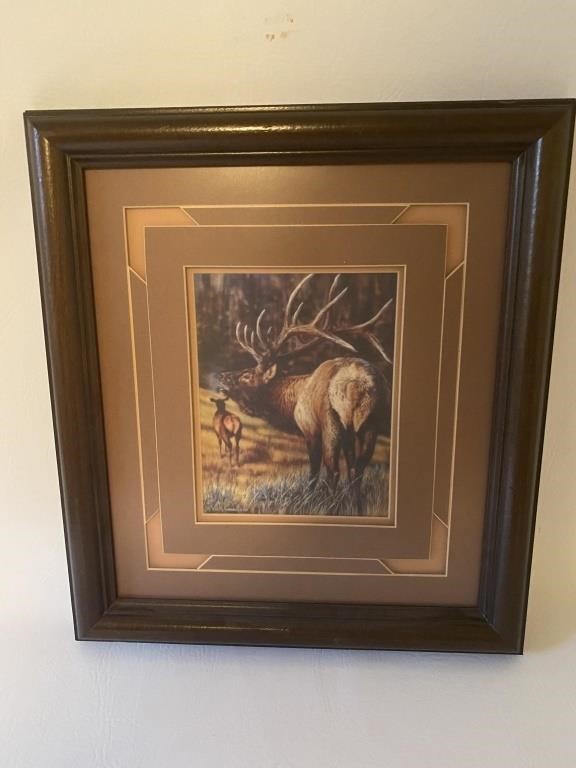 Vivi Crandall Elk Painting - Signed