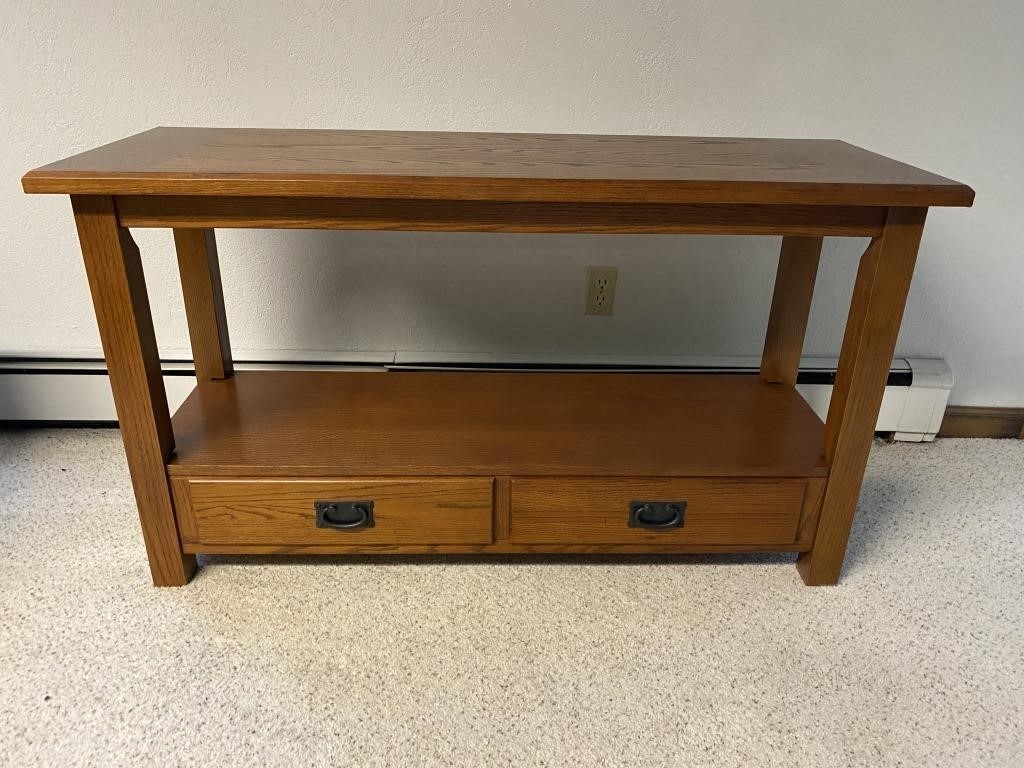 Oak Sofa Table w/ 2 dr. Mint Condition