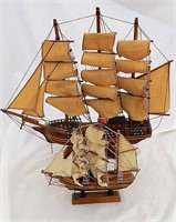 2 Hand Made Ship Models