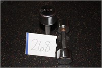 Set of (2) Silver 8LBS Dumbbells