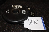 Set of (2) 5LBS INTEK Weight Plates