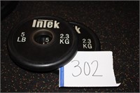 Set of (2) 5LBS INTEK Weight Plates