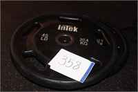 Set of (2) 45LBS INTEK Weight Plates