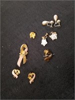 Vintage screw back earrings with miscellaneous