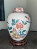 20th C. Japanese Porcelain Ginger Jar w/ Stand