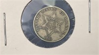 1861 Silver 3 Cent Coin