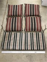 Outdoor Cushions Lot of 5 Bench Cushion and 4