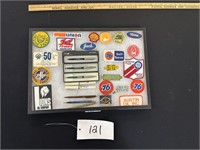Display Case w/ Gas & Oil/Other Advertising Items
