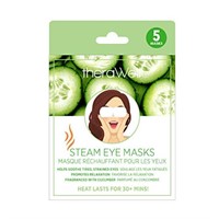 Therawell Danielle Warming Steam Eye Mask, Cucumbe