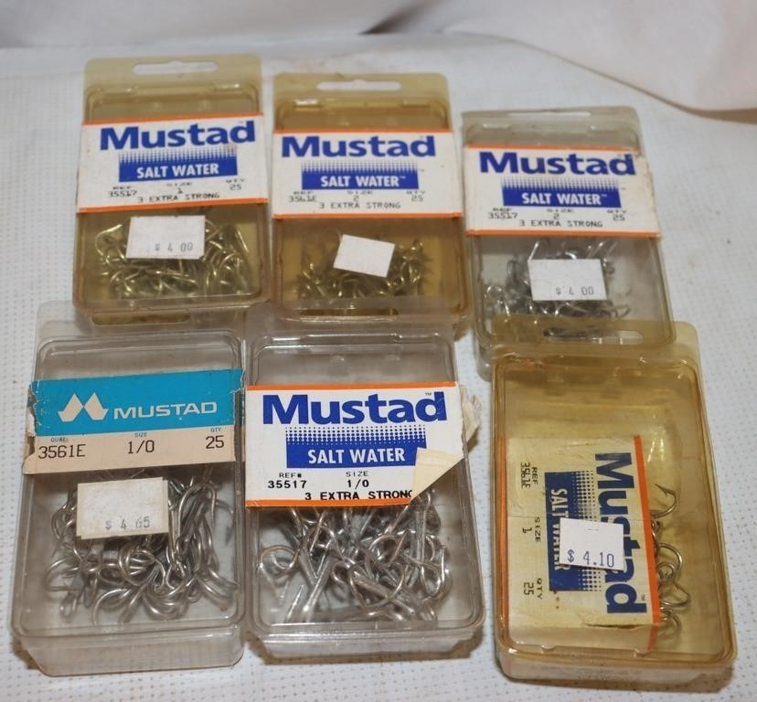 Fishing Acces.: Mustad Treble Hooks Size 1 & 2