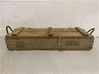 Vintage Wood Ammo Crate 37"x12”x7.75”