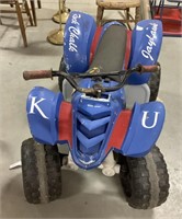 KU Jayhawk Yamaha kids 4 wheeler-UNTESTED