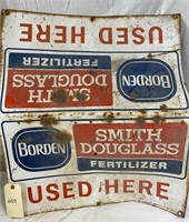 L255- Borden Smith Douglas Fertalizer metal sign