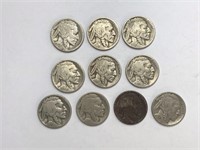 Collection Of 10 Buffalo Nickels