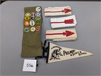 Boy Scout Pennant and Badges